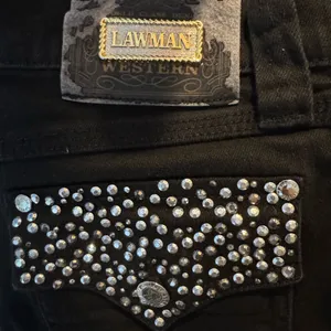 Lawman‎ Black Denim Jeans with Studded Details Sz 3 thumbnail 5
