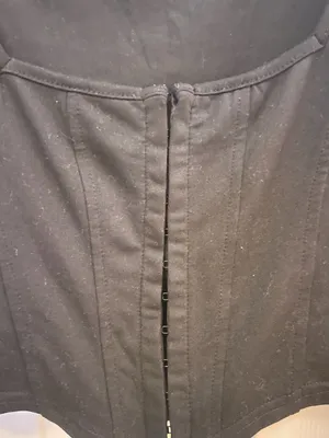 Black Long Sleeve Corset Top thumbnail 2