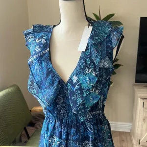 NSR Nordstrom Tiered Ruffle Midi Dress Small thumbnail 3