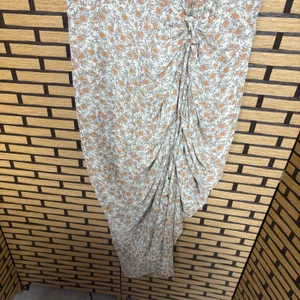 Wild Fern Pale Pink Floral Ruched Dress‎ Size Large thumbnail 4