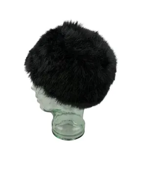 *Liz Claiborne Black Faux Fur Hat Womens One Size Fits Most Winter Outerwear thumbnail 5