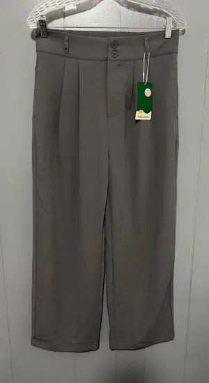 Halara Flex™ Gray High Waisted Body Sculpt Waist-Slimming Wide Leg Work Pants MP thumbnail 1