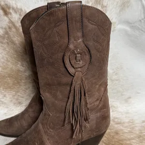 “Laredo” Burning Man‎ Cowboy Boots Vintage Size 7 B39 thumbnail 2