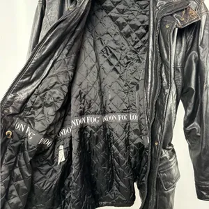 Vintage‎ London Fog Leather Cinched Waist Coat in Black Size Extra Large thumbnail 5