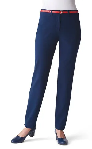 Shape Benefits by Chadwicks Diane Tummy Control Straight‎ Leg Pant in Navy thumbnail 1