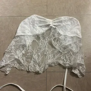 White Lace Strapless Top Shein Small thumbnail 1