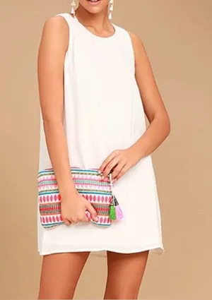 Lulus Women’s Sassy Sweetheart Sleeveless White Shift Mini Dress Size XS thumbnail 1