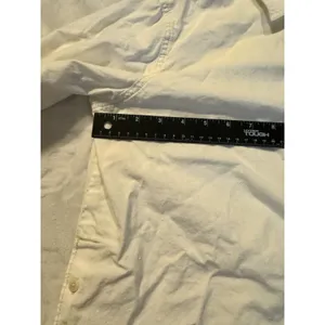 Madewell The Linen Blend Shirt Sz Medium White Button Up Classic Core Side Slit thumbnail 11