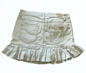 Zana Di y2k light wash denim skort thumbnail 3