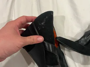 Charles Jourdan Black Leather Pointed Wedge Heels Size 8.5 thumbnail 3