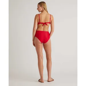 Quince Italian Demi Bikini Top Cherry Red NEW Womens Medium‎ thumbnail 2