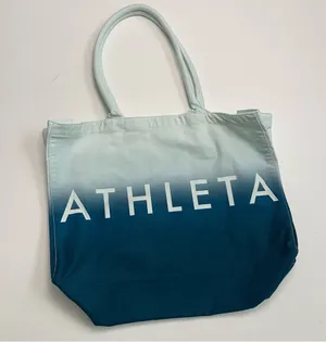 Athleta Tote Bag Lightweight Beach Travel Gym Ombré Blue thumbnail 1