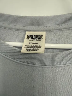 PINK Victoria’s Secret Blue Gray Logo Crewneck Sweatshirt M thumbnail 4