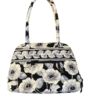 Vera Bradley Camellia Bowler Style Zip Quilted Shoulder Bag thumbnail 1
