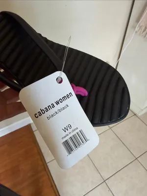 Crocs Cabana Flipflop | Sandals heel size 9 black thumbnail 5