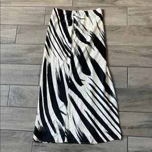 Meshki Asymmetrical Black and White Maxi Skirt thumbnail 3