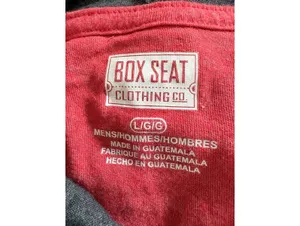 Hooded Tee LG Red Box Seat Cotton Blend Long Sleeve Graphic Badgers thumbnail 6