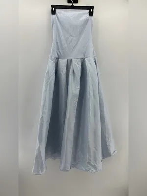 More to Come Cambria Strapless Dress in Baby Blue thumbnail 6