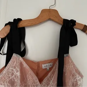 Buckle Acoa white floral lace tie bow straps girly cottage core feminine top thumbnail 3