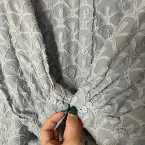 Anthropologie Pilcro and the Letterpress The Bella Femme puff-sleeve embroidered button down M thumbnail 4