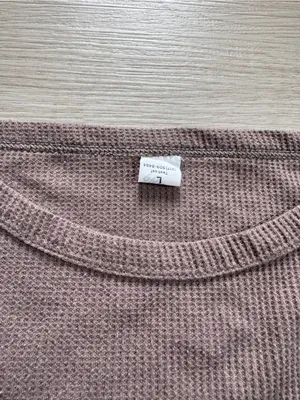 Brown brown waffle-knit cropped camisole tank top clean girl boho minimalist thumbnail 2