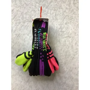 K-Swiss Womens 6 Pair No Show Foot Liner Socks Black Neon Silicone Tab KSSKL0174 thumbnail 2
