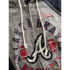 Majestic Fan Fashion Atlanta Braves Full Zip Hoodie Large thumbnail 4
