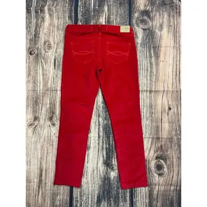 Abercrombie &‎ Fitch Women's Red Corduroy Ankle Jeans Size 4 thumbnail 3