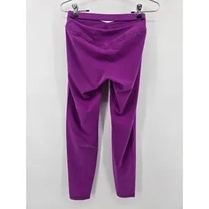 Alphalete Leggings Womens Large Alphalux Purple V-Waist High Rise NEW thumbnail 3