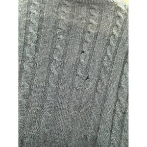 ATM Cable Knit Turtleneck Sweater Women's Small Navy Blue Pullover Cozy FLAWED‎ thumbnail 6