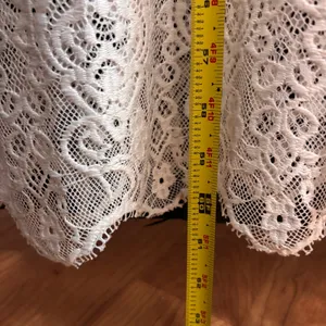 Lace Maxi Shift Dress Womens M White Boho‎ Bridal Wedding Beach Party Ethereal thumbnail 10