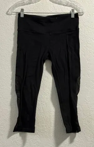 Alo Yoga Leggings Womens Small Black High Waist Mesh Workout Pants Leggings thumbnail 1