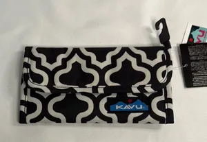 Kavu Black and White Patterned Wallet thumbnail 1