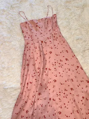 NEW Reformation Monette Noelia floral Linen Pink Maxi Dress sz 12 thumbnail 6