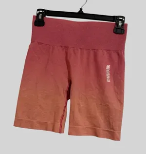 Gymshark Women's Ombre High-Waist Bike Shorts - Rose to Peach thumbnail 1