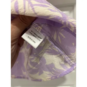 Size Large Jodifl Embroidered Puff Sleeve Purple Floral Green Top Blouse Boho thumbnail 5
