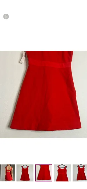 BNWT Anthropologie Maeve sleeveless square neck red mini dress thumbnail 5