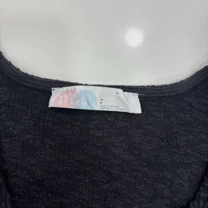 Free People Beach Top Womens Size Small Black Sunset Beach Long Sleeve thumbnail 5