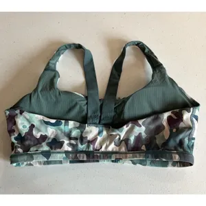Spanx Low Impact Sports Bra Large Camo athletic yoga green full coverage thumbnail 2