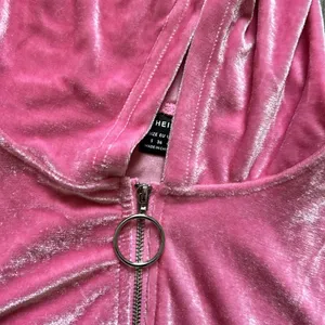 SHEIN cropped zip velvet jacket thumbnail 3