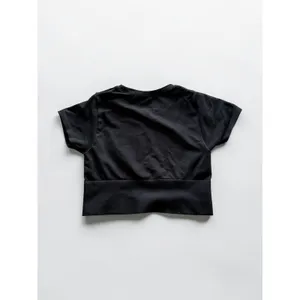 OFFLINE by Aerie Women Black Seamless Short Sleeve Crop Top Athletic Shirt‎ S thumbnail 2