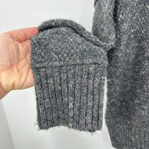 Blu Pepper Gray Knit Mockneck Sweater Women's‎ Small Casual Winter Chunky Knit thumbnail 4