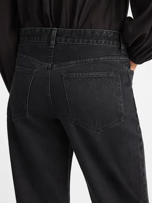 Madewell The Darted Barrel-Leg Jean button fly washed black NW235 Size 33 NWT thumbnail 4