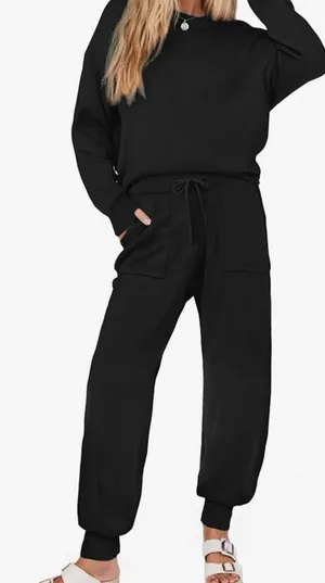 Ekouaer 2 Piece Lounge Set size Xl Black thumbnail 1