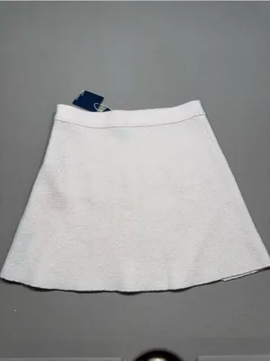 Zara Knit Cream Wool A-Line Mini Skirt thumbnail 2