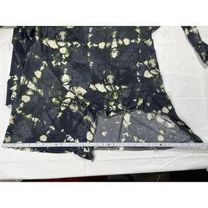 SimplyVera Vera Wang Womens Tie Dye Asymmetric Hem Long Sleeve Shirt Size L SKU thumbnail 5