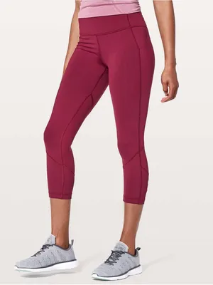 LULULEMON Pace Rival Crop *22" in Ruby Wine Sz. 6 thumbnail 3