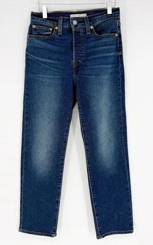 Levi's Wedgie‎ Straight Jeans Women's 27 Blue High Rise Denim thumbnail 1