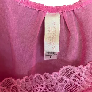 Y2K Victoria's Secret Slip Babydoll Mini Dress Sheer Vintage Women's Size Large thumbnail 3