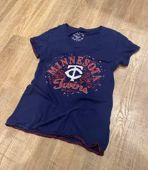 Minnesota Twins Baseball Tee Shirt Top Blue Size M thumbnail 1